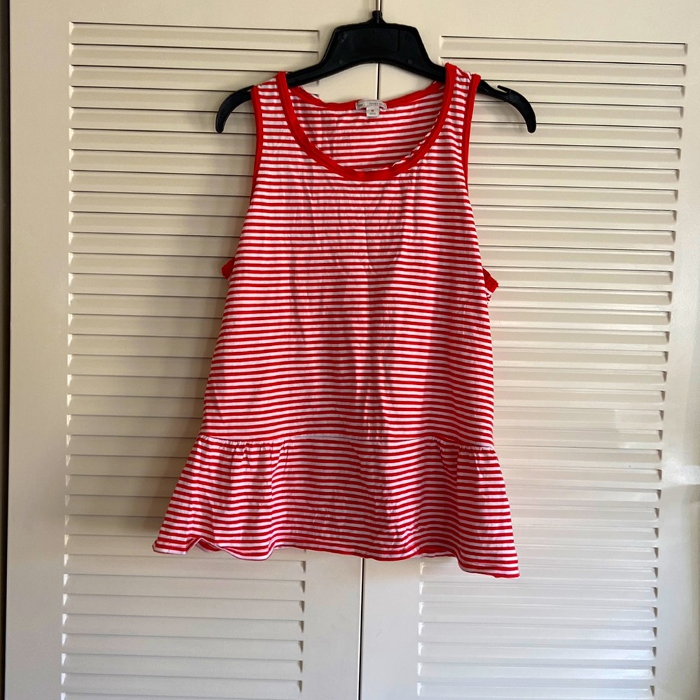 Orange and White Striped Tank